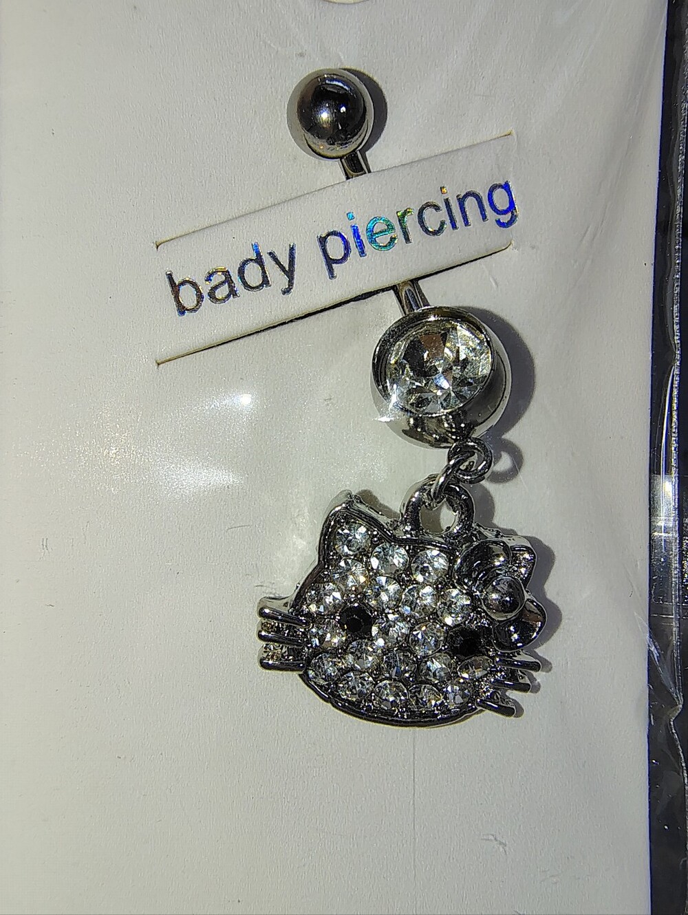 ♥️Hello Kitty Novelty Body Piercing Clear/AB/Pink